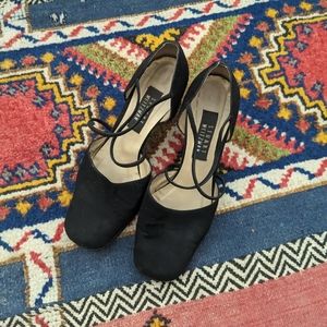 90s Stuart weitzman criss cross block heel